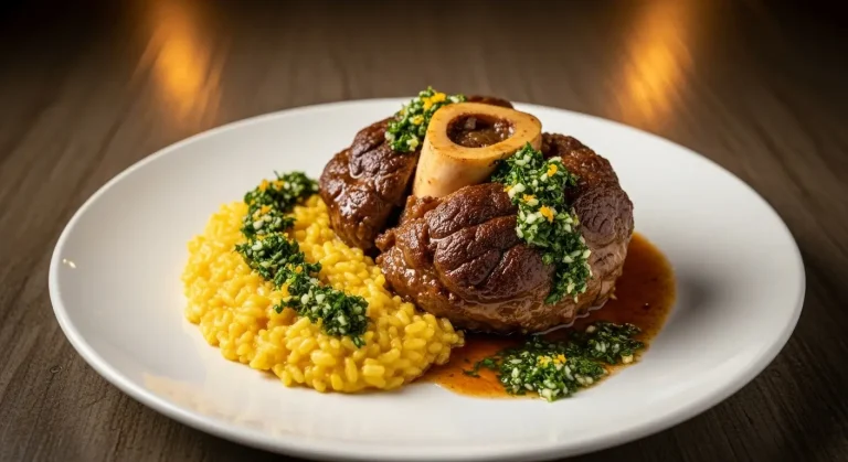 Osso bucco accompagé d'un risotto