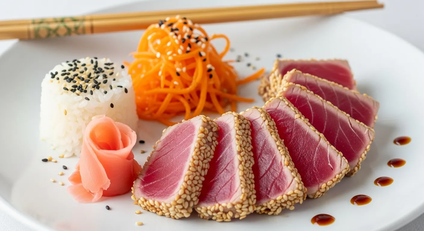 accompagnement-tataki Tataki de thon accompagné de riz vinaigré