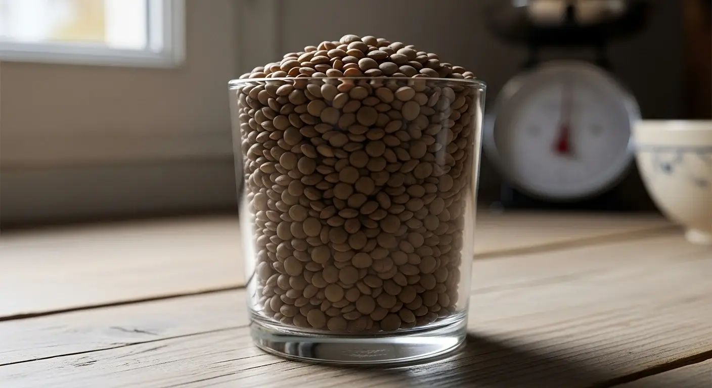 astuce-verre-lentille Astuce du verre pour une dose de lentilles sans balance