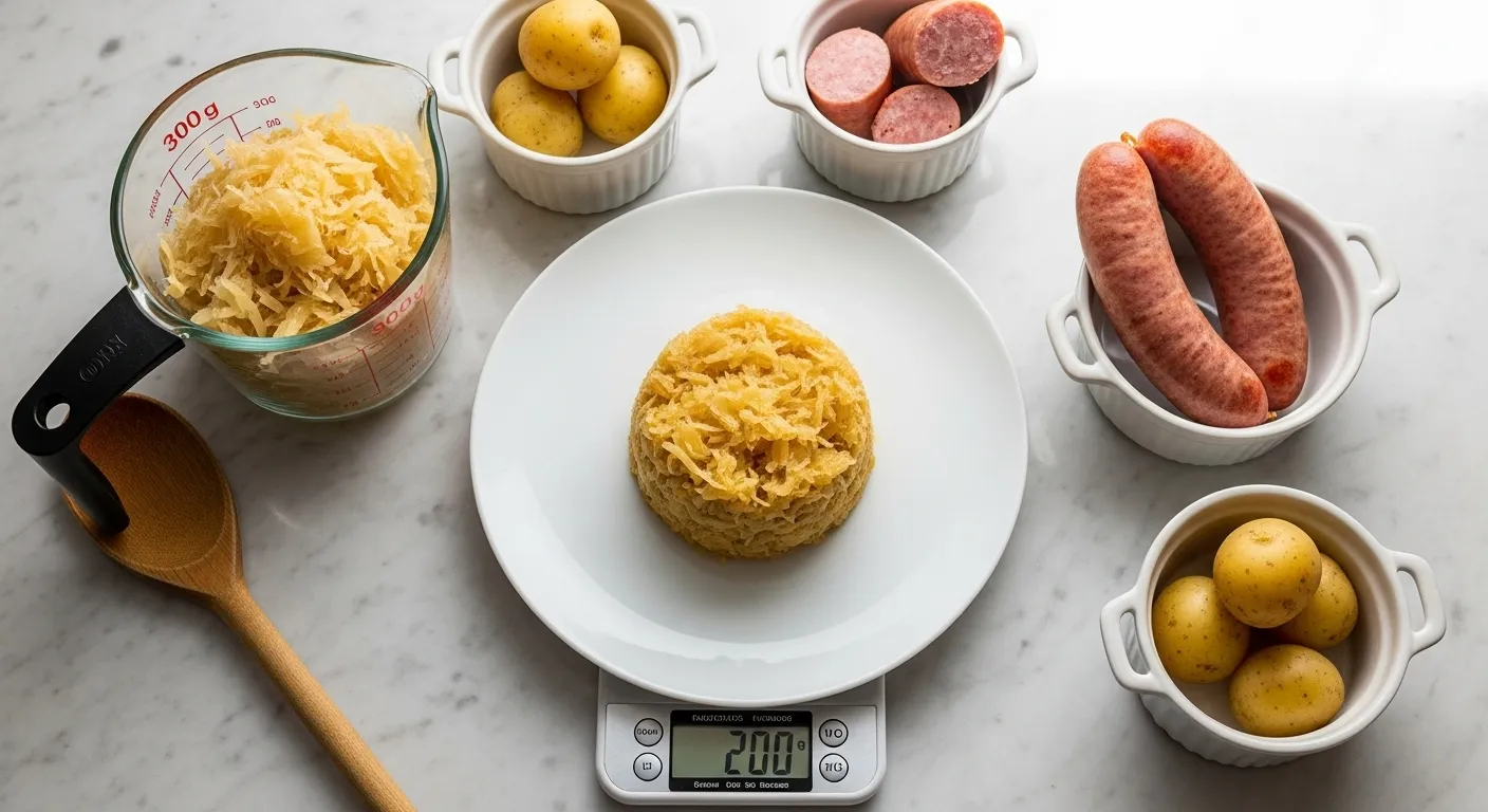 Quantité de choucroute pour une personne