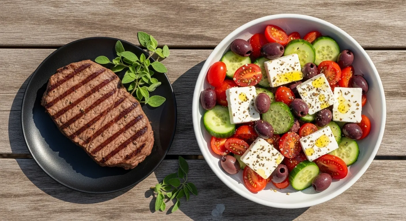 Accompagner un barbecue avec des plats froids comme une salade grecque
