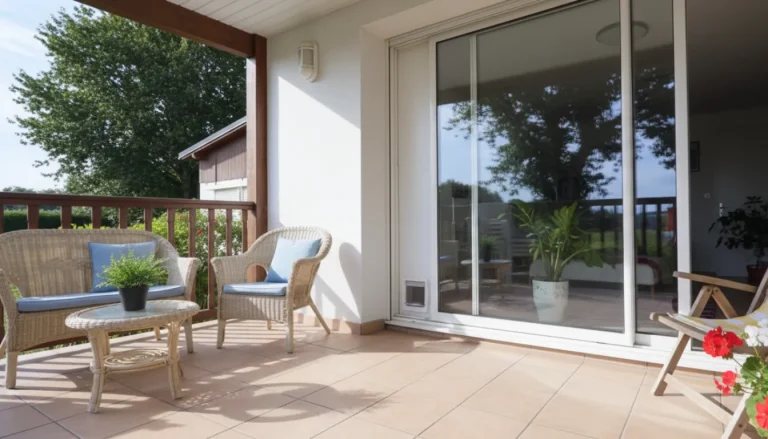 Installation d'une chatière sans perçage sur une baie vitrée