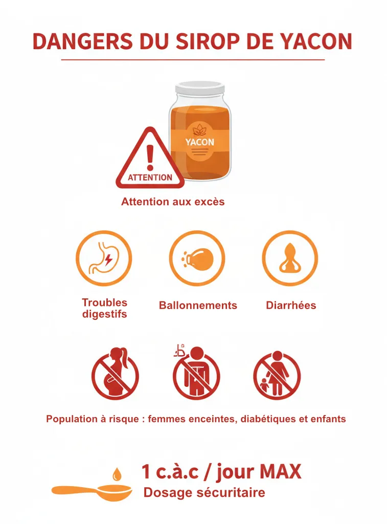 dangers-yacon-infographie Risques liés à la surconsommation de sirop de yacon