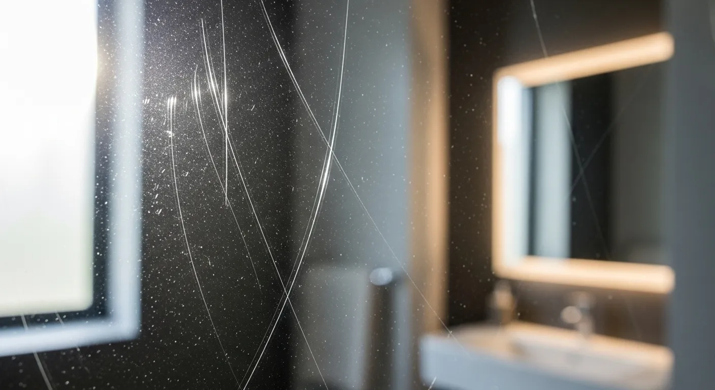 Réparer un miroir avec des rayures