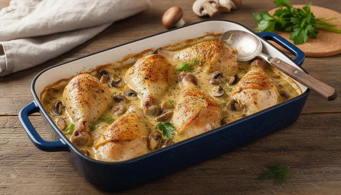 Plat de poulet Gaston Gérard cuisiné façon Cyril Lignac