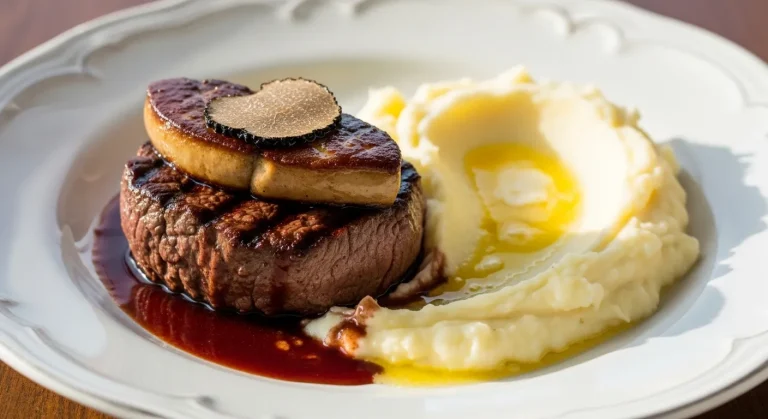 Tournedos Rossini accompagné d'une purée de pommes de terre