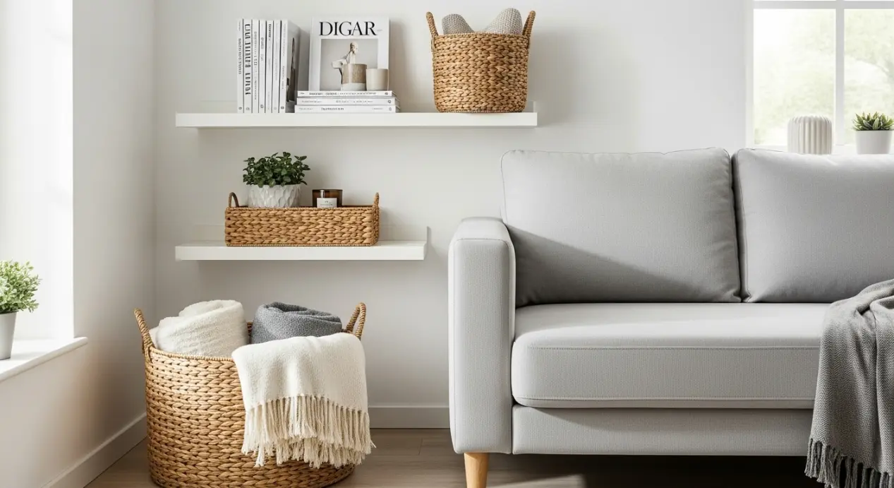 Panier et couvertures