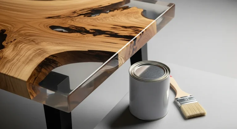Peindre une table en resine epoxy