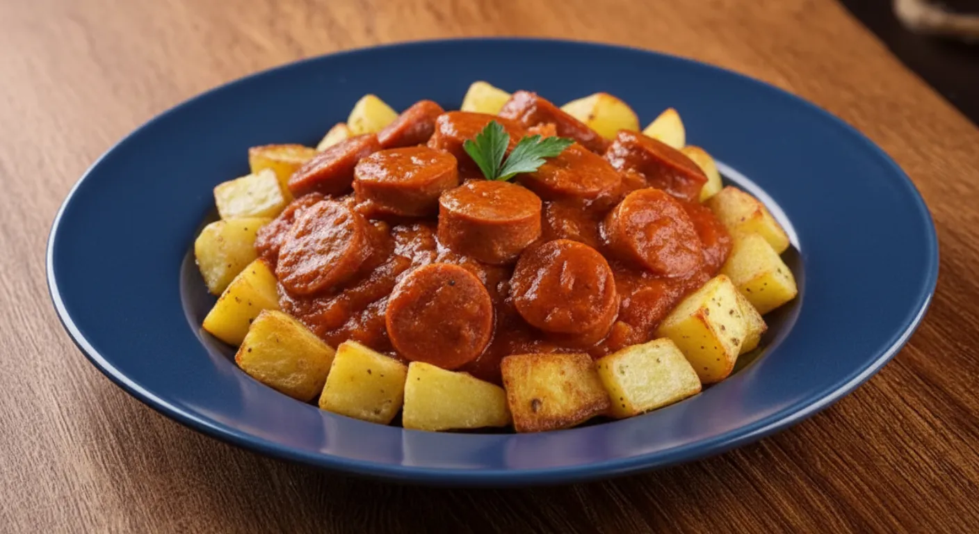 Rougail saucisses avec pommes de terre