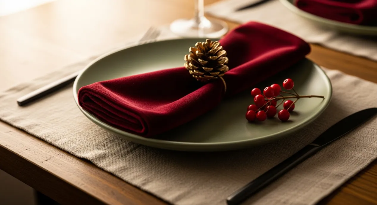 Assiette décorée pour Noel