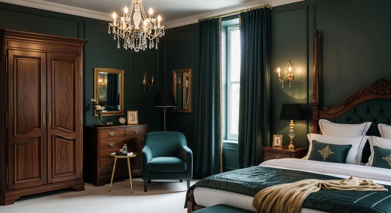 Chambre chic et luxueuse