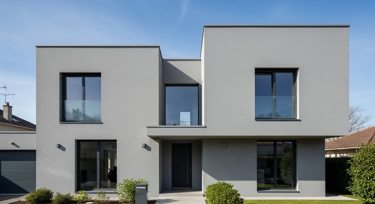 Maison à la façade grise