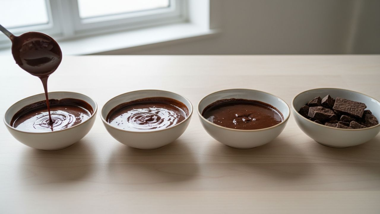 Chocolat fondu dans un bol