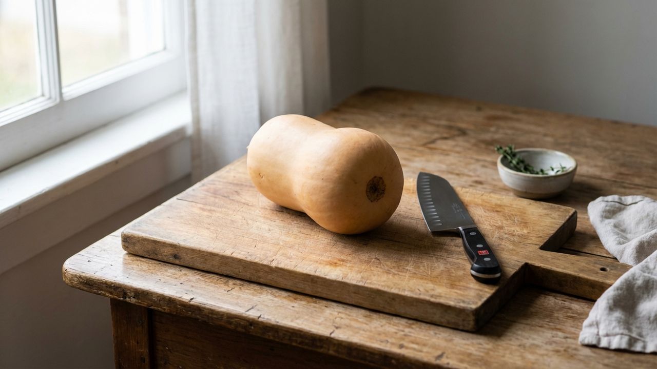 Les précautions à prendre lors de l'épluchage de la butternut.