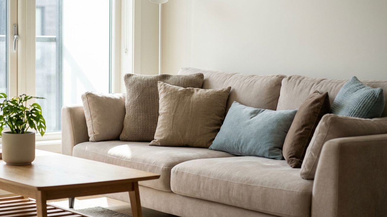 Les meubles et accessoires qui cadrent dans un salon cocooning gris et blanc.