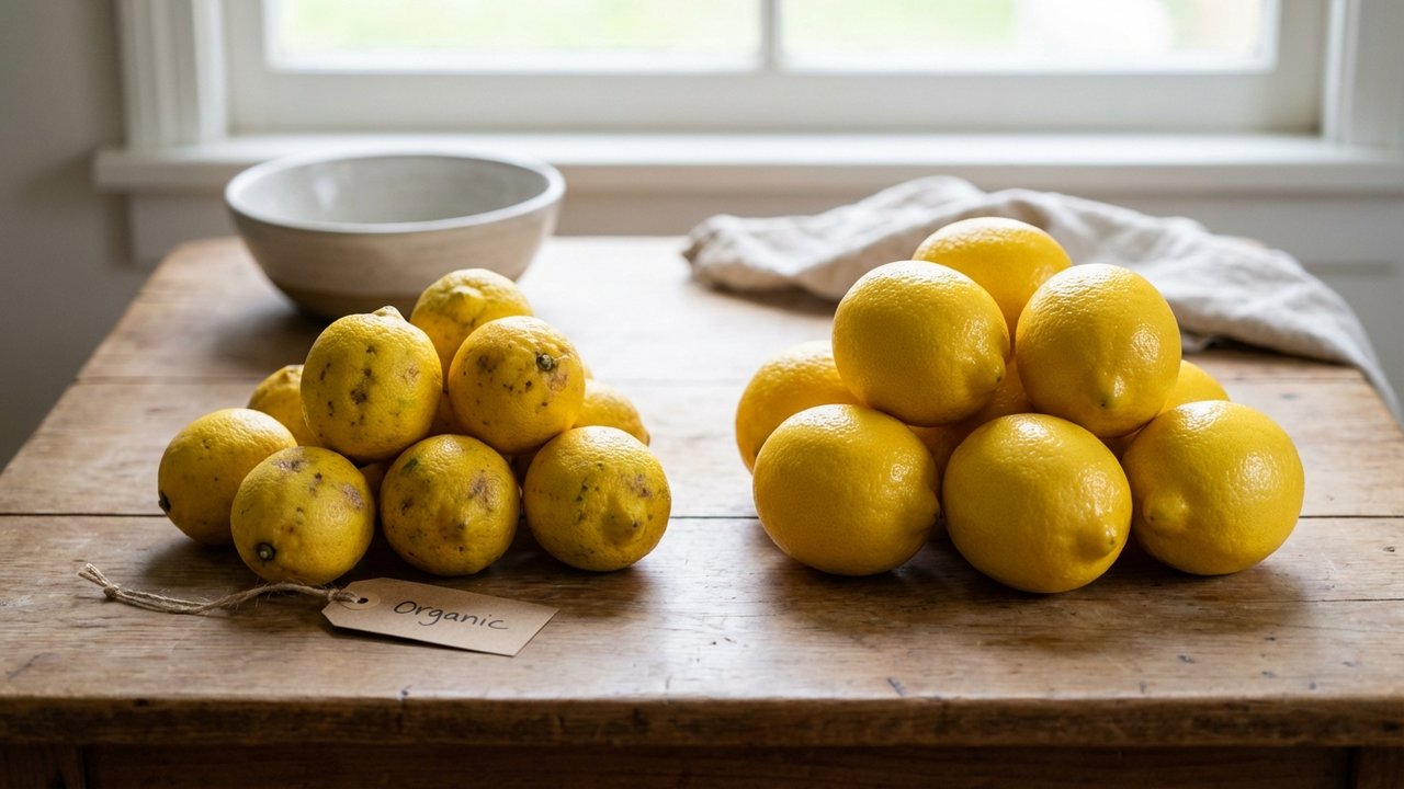 Comparaison entre citrons bio et conventionnels pour reconnaître les traitements