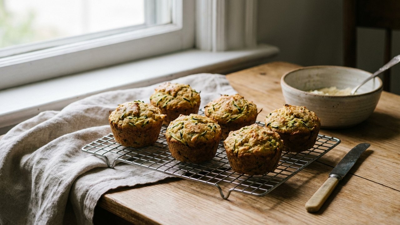 Muffins à la semoule et courgettes faits maison