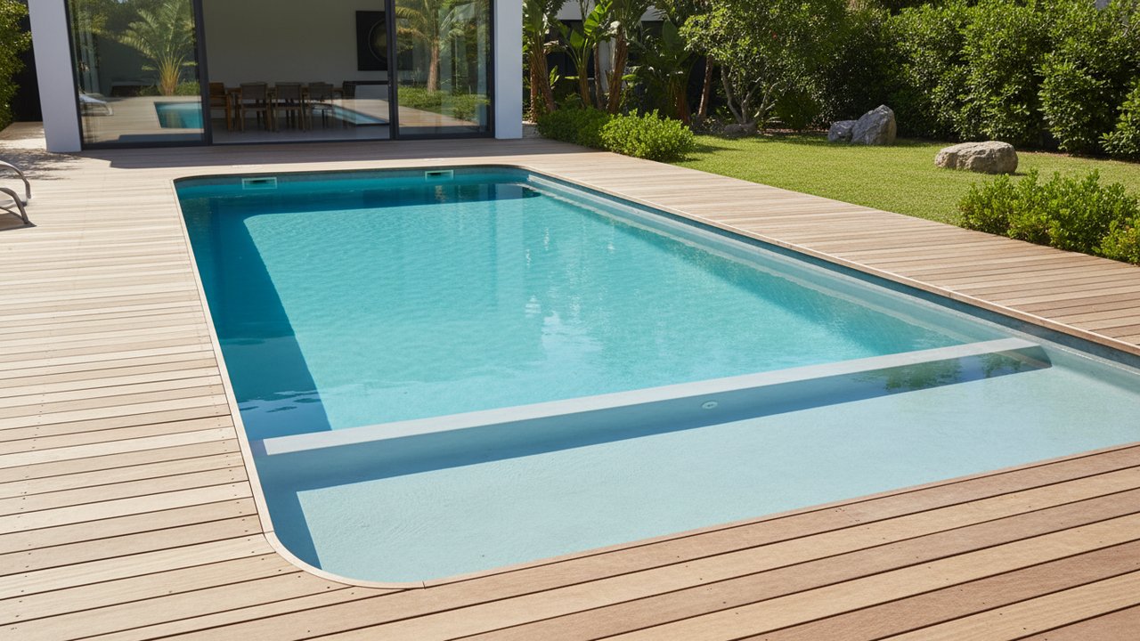 Piscine creusée en béton de 8x4 mètres prête à l'emploi