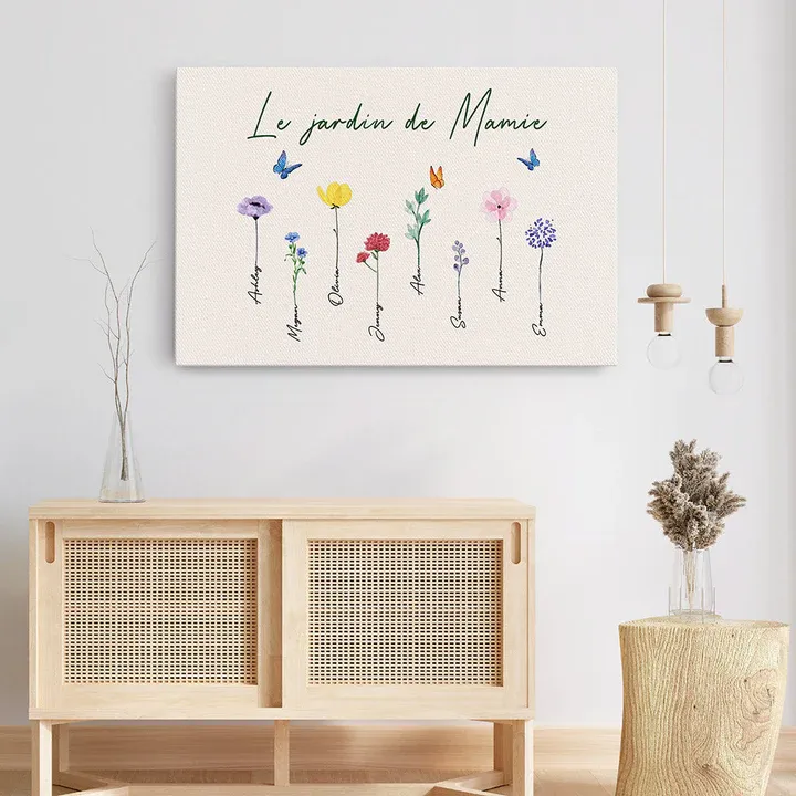 Tableau personnalisé "Le jardin de Mamie"