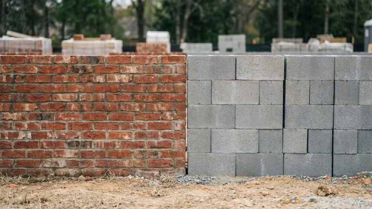 Comparaison entre une brique et un parpaing pour la construction RT 2020