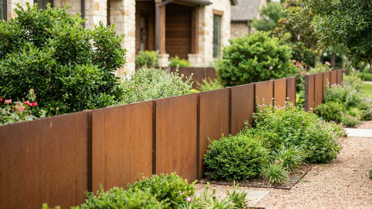 Installation d'une clôture de jardin délimitant une propriété