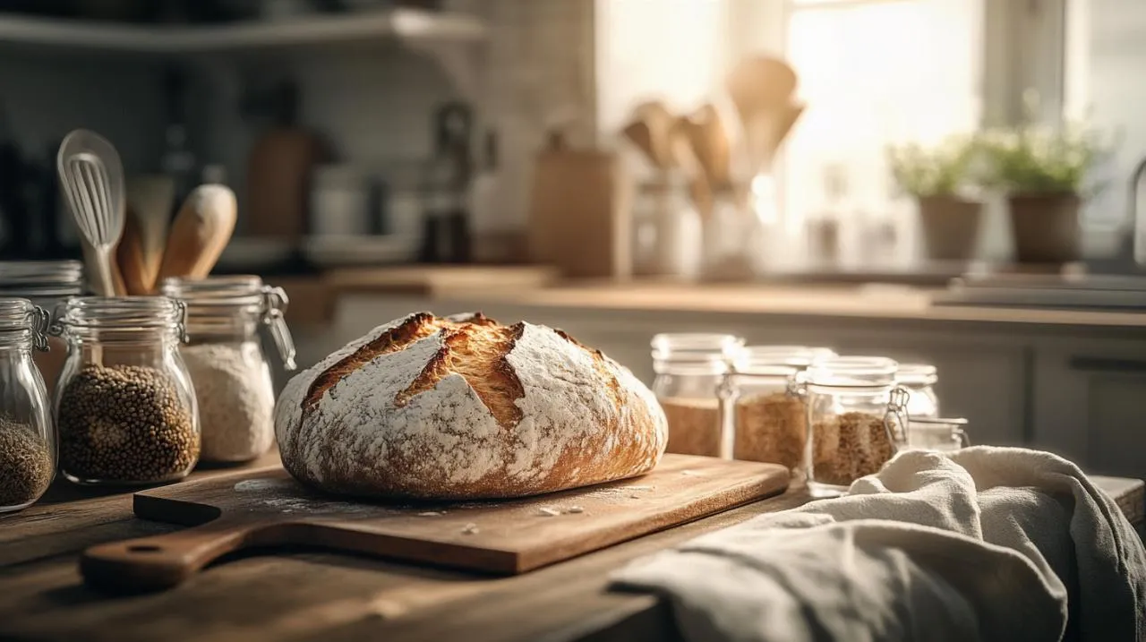 Pain maison fait avec de la levure sèche