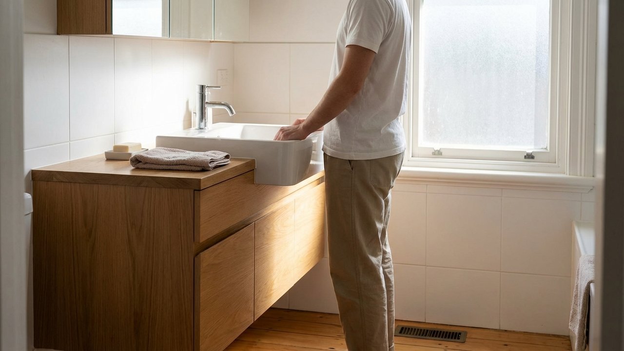 Posture correcte devant un plan de travail à hauteur appropriée