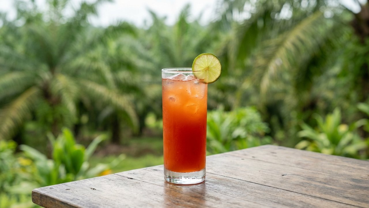 Verre de punch planteur premium avec glaçons et citron vert frais