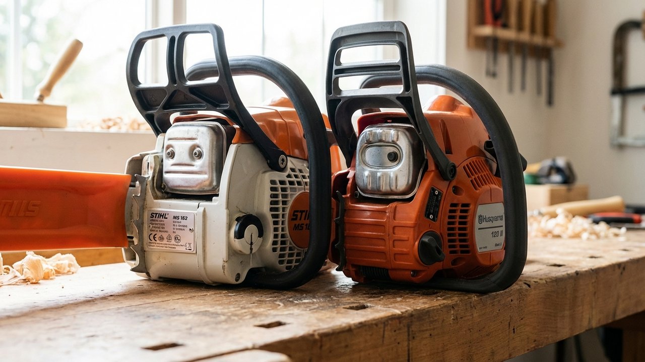 Détails techniques des tronçonneuses Stihl et Husqvarna