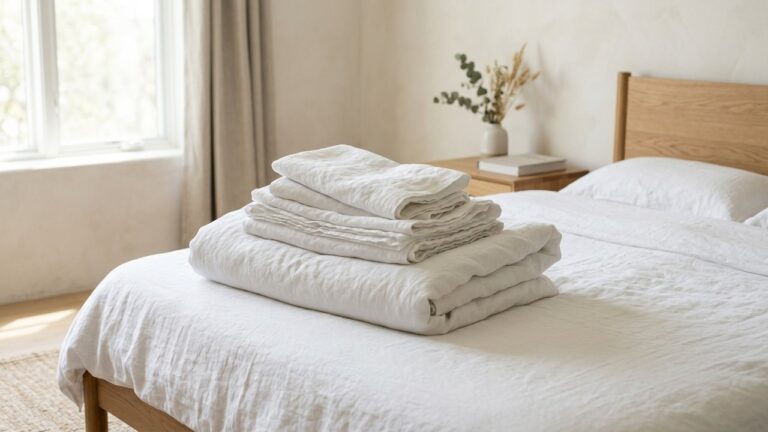Draps en lin lavé sans repassage avec froissures naturelles