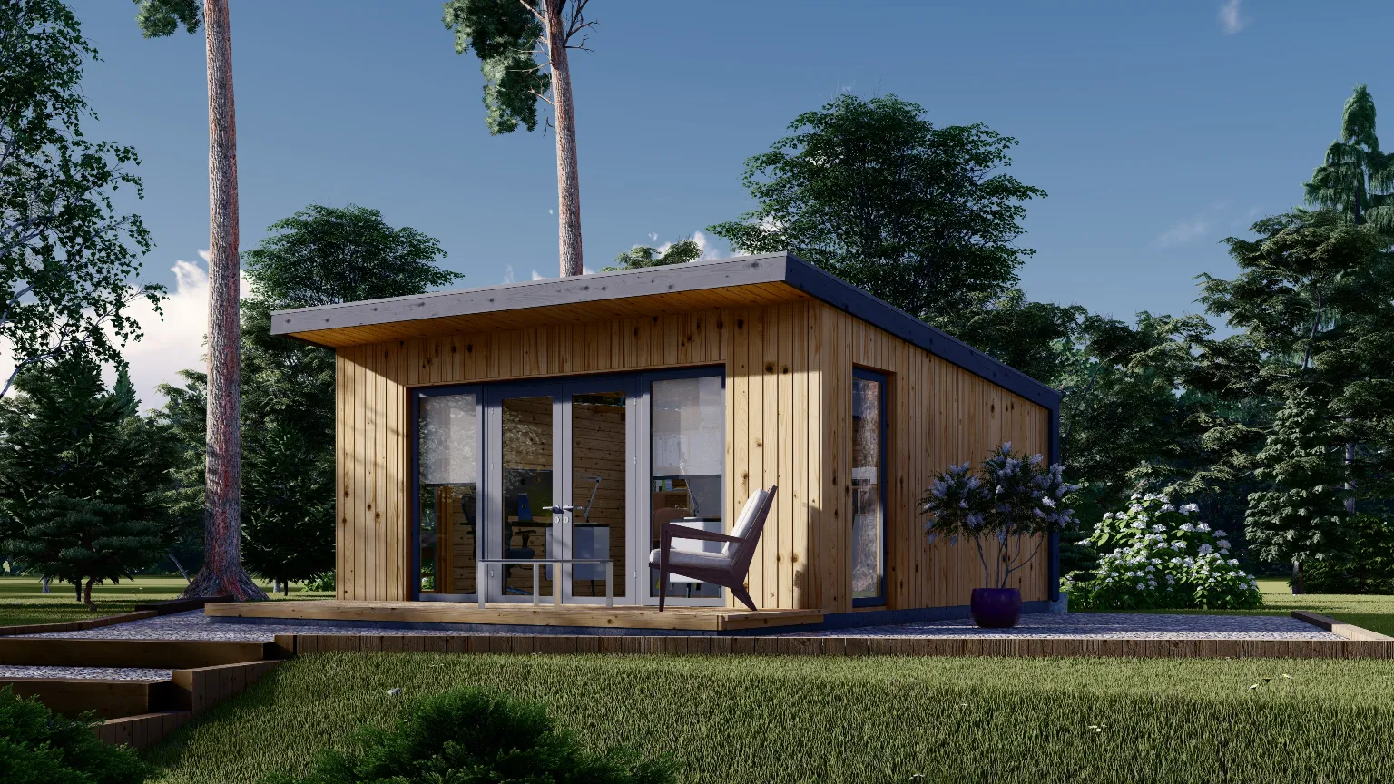 Protection d'un cabanon en bois à l'aide d'un traitement hydrofuge