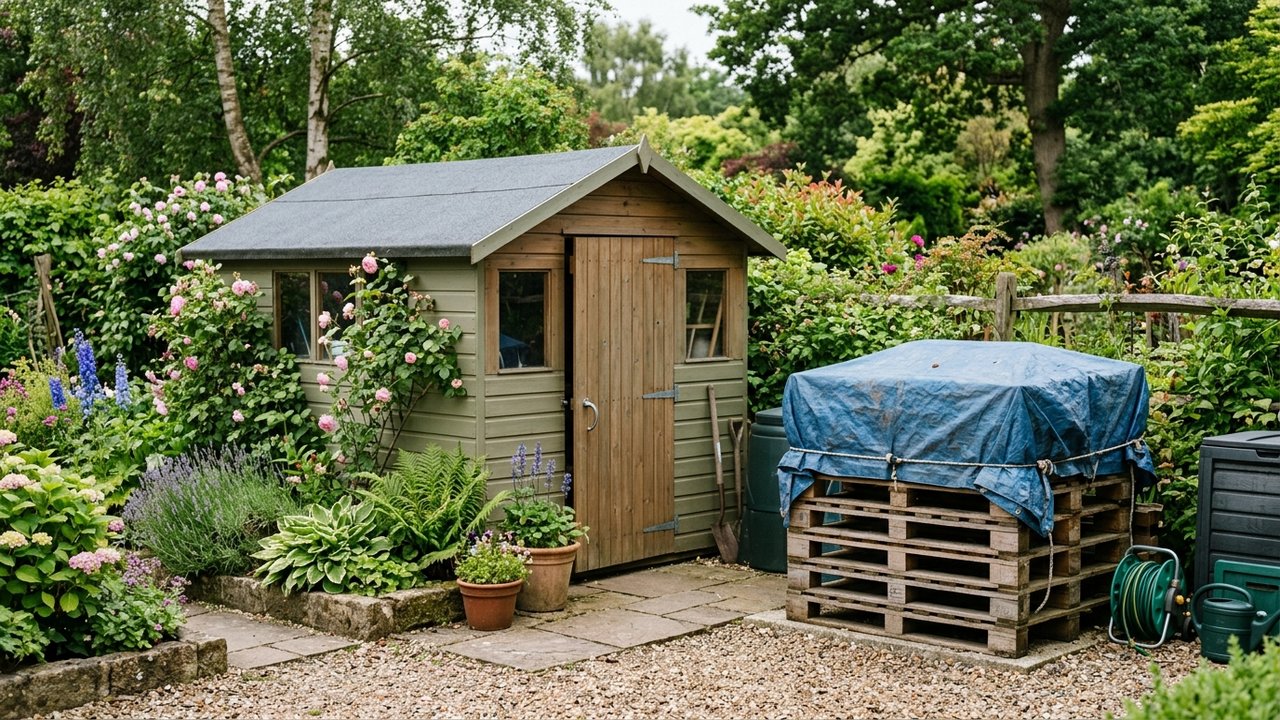 Solution de stockage extérieur avec housse imperméable pour granulés