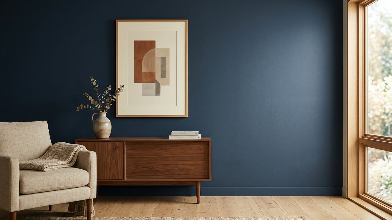 Mur intérieur peint avec une peinture haut de gamme à finition mate