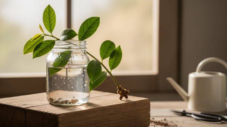 Bouture de photinia préparée pour le bouturage