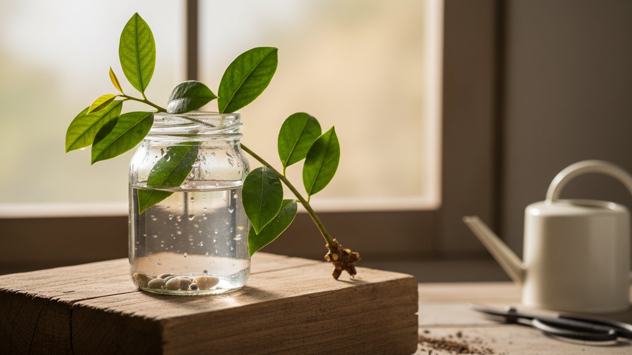 Bouture de photinia préparée pour le bouturage