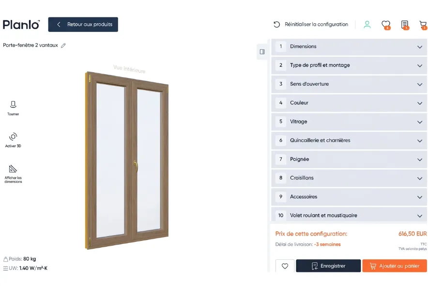 Configurateur de fenêtre personalisées