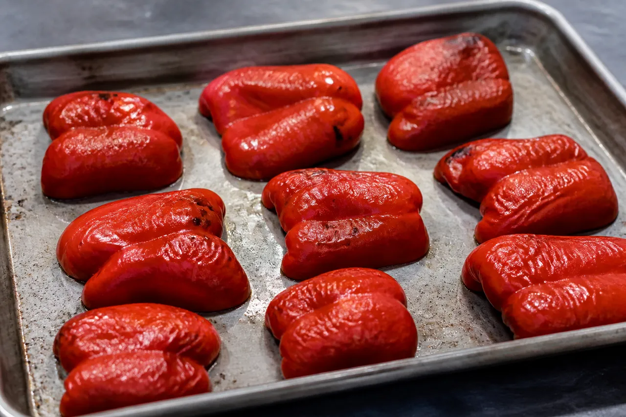 Demi-poivrons prêts à griller au four