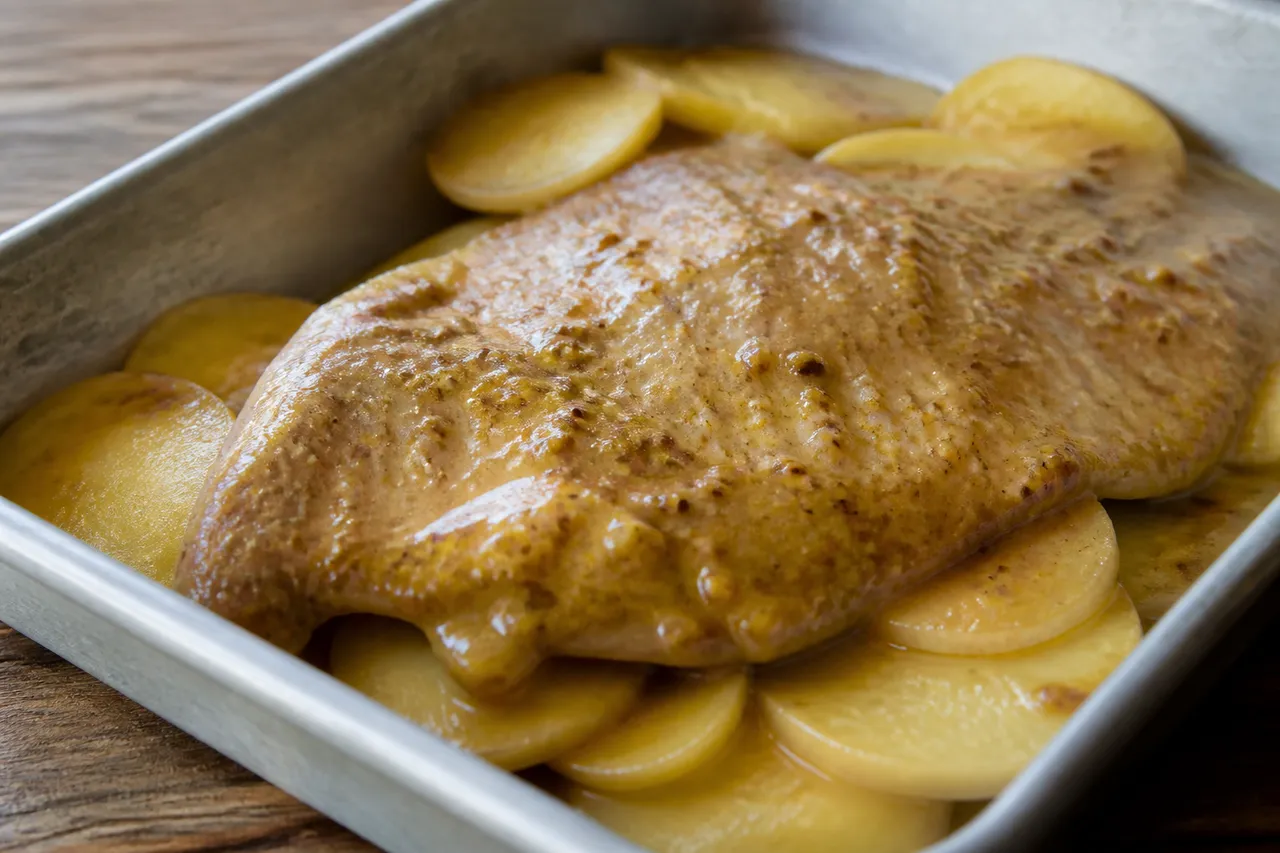 Aile de raie à la moutarde sur lit de pommes de terre